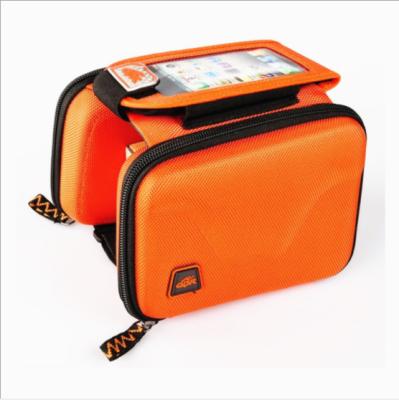 China Bicycle Cell Phone Bag EVA Collision Proof Waterproof Cycling Front Bags for sale