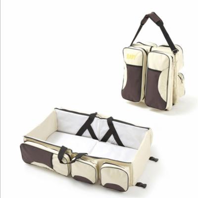 China With Multiple Foldable Travel-Bed Bag Portable Multifunctional Baby Pockets Mummy Bag Large Capacity Bag for sale