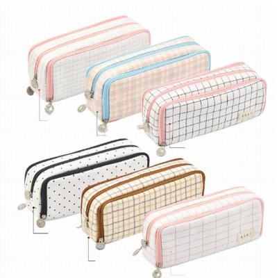 China Schools & Offices large capacity pencil case kawaii canvas pencil case school supplies school box pencil pouch stationery for sale