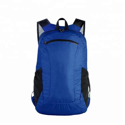 China Wholesale Space Saving Student 300D Nylon Sports Folding Backpack Backpacks Travel Foldable Bag for sale