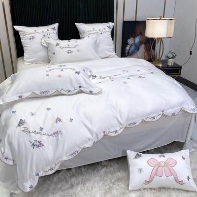 China Custom Nondisposable White Modern Comforter Duvet Cover Bedding Set for sale