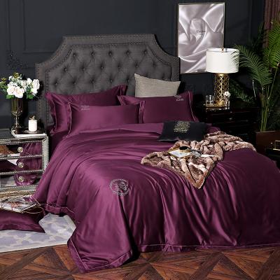 China Nondisposable Cheap Price Chinese Micro Queen Luxury Silk Bedding Set for sale