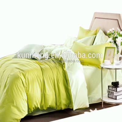 China Green Ambient / No Fade / No Shrink Free / OEM Services Super Soft Light Green Color Duvet Cover Large Made In China Bedding Set With Custom Logo for sale