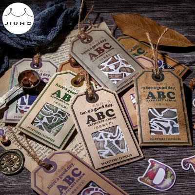 China 8 decorative sticker designs personalized alphabet sticker set creative retro diary background material stickers stationery JIUMO decorative stickers for sale