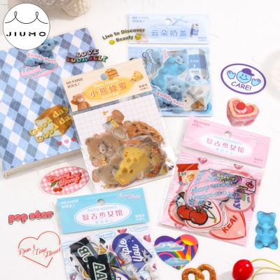 China Hall Series Sticker 4 Decorative Design Style Cute Girls Retro Cute Sticker Kawaii Mini Package Pocket Decoration DIY Sticker For Kids JIUMO Material for sale