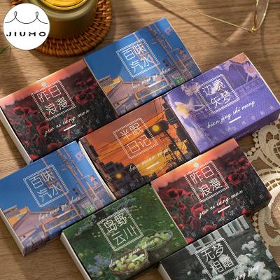 China Decorative Sticker 6 Designs Boxed Floating Series PET Decorative Stickers JIUMO Japanese Stationery Diary Sticker Decorative Album Planner for sale