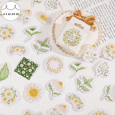 China 46Pcs/Box Daisy Story Series Fresh Botanical Literary Aesthetic Daisies Decorative Stickers Material JIUMO Stationery Stickers for sale