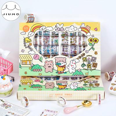 China 100Rolls/Box Kawaii Washi Girl Set On Count Cartoon Hand Painted Waterproof Cute 100Rolls/Box Kawaii Material Washi Tape Decorative Stickers for sale