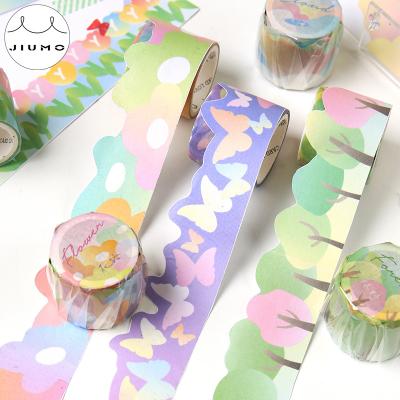 China Cute JIUMO Washi Tape Lovers Washi Materials Waterproof 8 Letter Designs Alien Shaped Creative Manual Series Search Tape DIY Decoration for sale