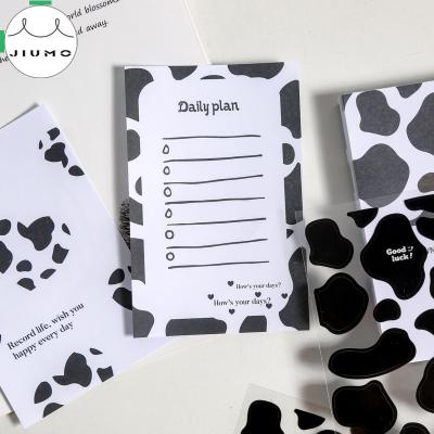 China Loose Leaf 4 Designs 93pcs/lot Milk In The Bottom Delivery Series Notebook Writeable Raw Material Coated Paper Creative Notes JIUMO Notebooks for sale