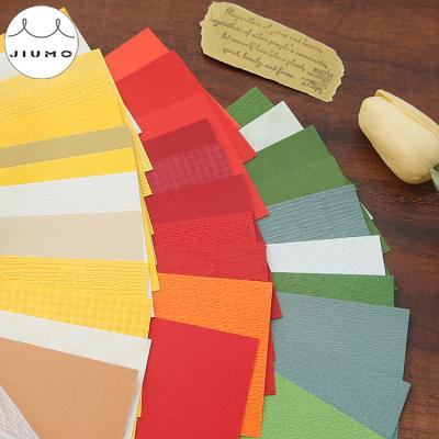 China Europe 4 Styles 30 Pcs / Bag Vintage Minimalistic Solid Color Hand Count DIY Collage Base Material JIUMO Card Paper Paper for sale