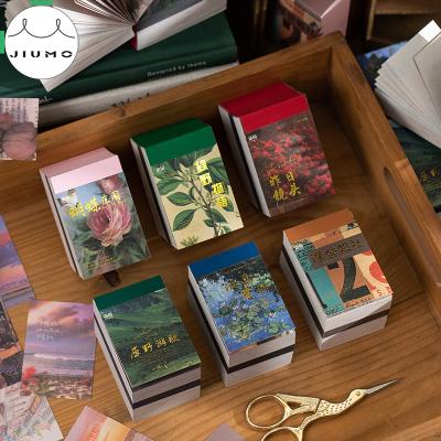 China Europe 6 Styles Memory 450Pcs/bag Vintage Series Manual Secret Light Decoration Sticky Notes Material Paper JIUMO Primer for sale