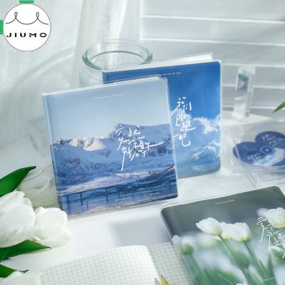 China Printed 4 Designs 128 Pages Included in World Series Art Creativity Popper Bubble Notebook Cover JIUMO Plastic Notebook for sale