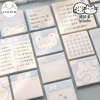 China Creative Handbook DIY Notepad Student Rabbit Bear Loose-leaf 13 Tierrado Paper Smiling + Cream JIUMO Designs for sale