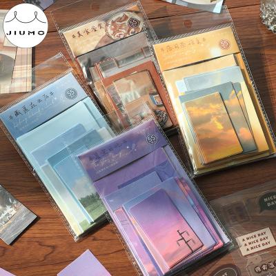 China JIUMO Designs 55pcs Loose-leaf 8 Designs 55pcs Photography Series Sticky Notes Sticky Notes DIY Manual Collage Materials Decorative Sticky Pads for sale