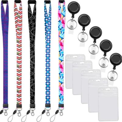 China Wholesale High Quality Custom Logo Badge Reel With Retractable Id Gift Promotional Souvenir Sublimation Lanyards for sale