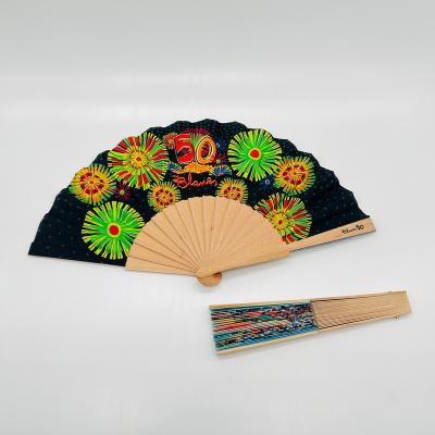 China Europe Promotion Gifts Advertising Chinese Hand Crafts Foldable Custom Wooden Hand Fan for sale