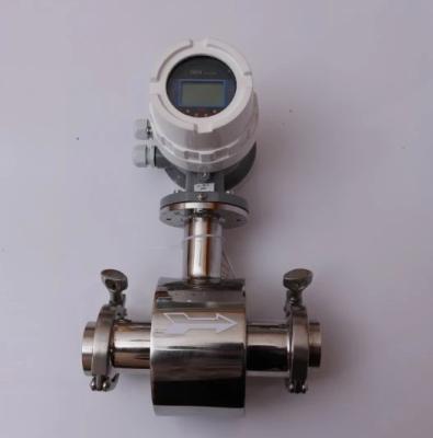 China Sanitary DN15-DN200 Stainless/Health /milk /beer/Fruit juice strip/electromagnetic flow meter sanitary electromagnetic flowmeter for sale