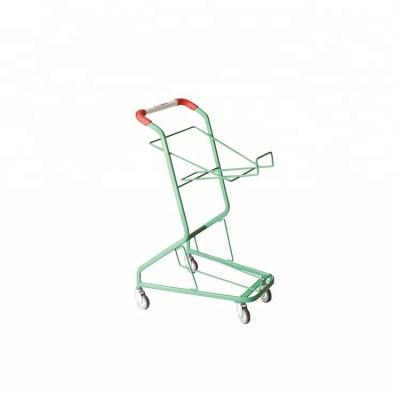 China Unfolding Supermarket Basket Trolley Shopping Cart With Baskets for sale