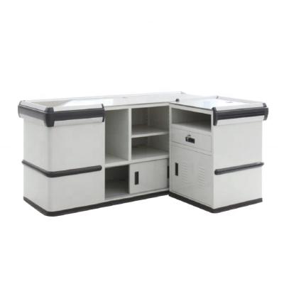 China Corrsion protection supermarket counter tables, cashier desk for sale