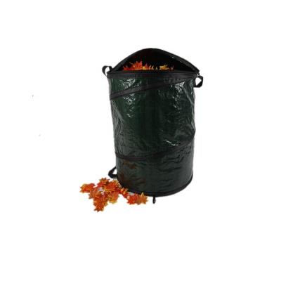 China Outdoor PE pop up storage bag with zipper&cover pop up trash can for sale