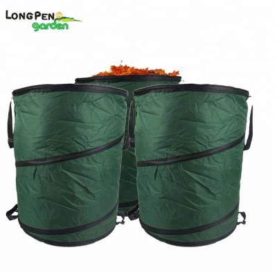 China 600D Oxford Folding Pop Up Storage Bag Bin With Handles Pop Up Garden Sack Polyester Bag for sale