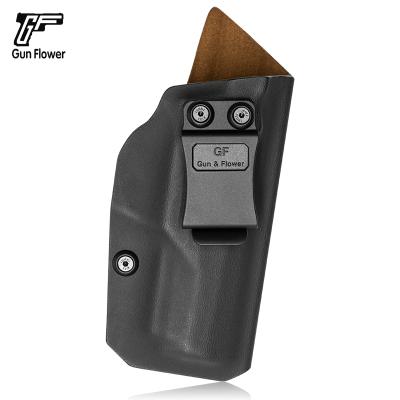 China Strong Durality Gunflower IWB Kydex Gun Holster with Leather Interior Fits Beretta PX4 Glock Storm 17/22/31 S&W M&P 9mm EZ Shield for sale