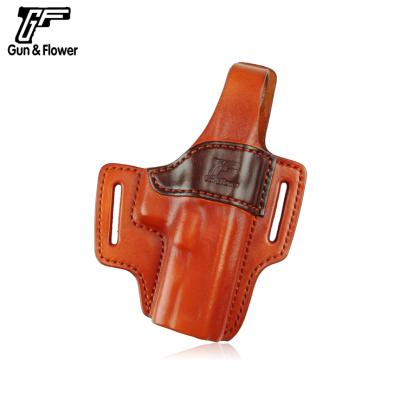 China Gun&Flower OWB Italy Durable Leather Gun Holster Fit Glock 17/19/42/43 HK Sig P226/P320 for sale