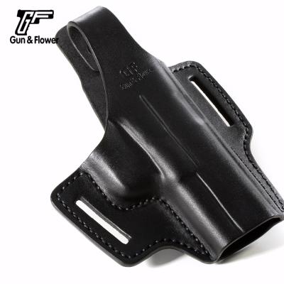 China Gun&Flower Full Grain Durable Premium Leather Gun Holster For Police Officers For G17 19 SIG P365XL Beretta 1911 92fs Colt for sale