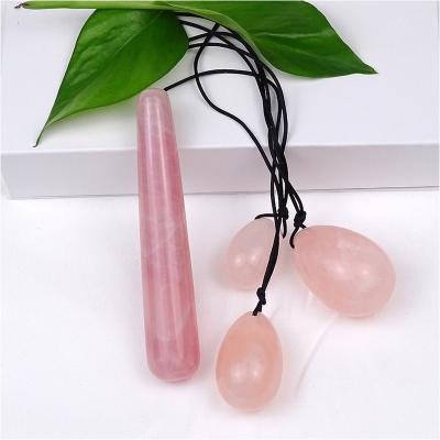 China China Amazon hot Easter colored crystal yoni egg jade egg set box and rose quartz yoni egg wand for Vaginal Exercise for sale