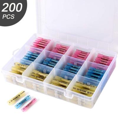 China 200Pcs Heat Butt Wire Crimp Connector Waterproof Shrink Insulated Terminal Set 200PCS for sale