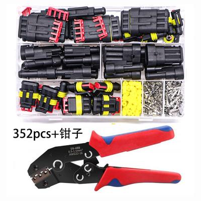 China 352pcs Automotive Car Electrical Sockets Kits Waterproof With Crimper for sale