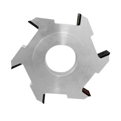 China Replaceable Blade Woodworking Cutter Slot Cutter Six Edge Slotting Milling Cutter for sale