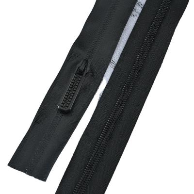 China The waterproof quality of 5# TPU Shinny black waterproof nylon zipper for clothes for sale