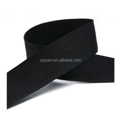 China Free Sample Style Black PP Polypropylene Webbing Multi Sustainable PP Tape Roll For Bag Wrapping And Seat Belt for sale