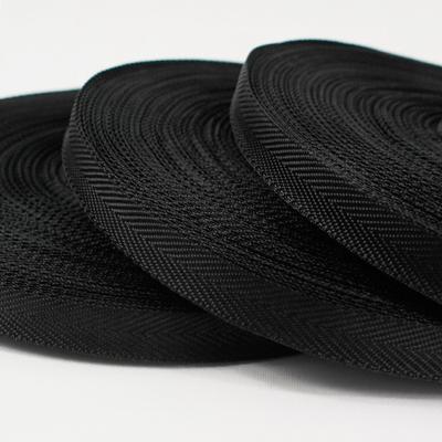 China Viable Custom Black Color PP Factory Pattern Band Polypropylene Herringbone Webbing Webbing Belt For Handbag Strap for sale