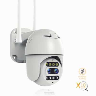 China WESECUU 10x zoom Security Camera Dual Lens 1080p 4MP Wifi Network Camera PTZ Speed Dome camera AI Humanoid Tracking for sale