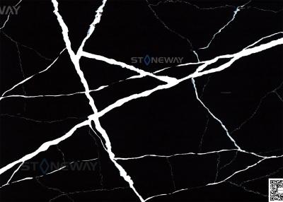 China Work Top Black Quartz Stone Anti Acid Environmental Friendly Building Materials for sale