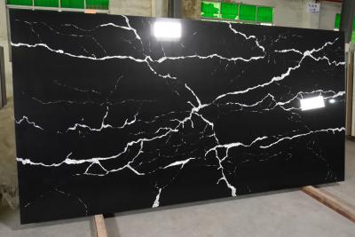 Chine Haute pierre en verre noire de quartz de Calacatta de couleur avec le NSF pour le dessus de cuisine à vendre