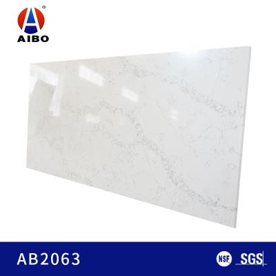 China 15MM White  Veined White Quartz Stone Calacatta For Wall Panel for sale