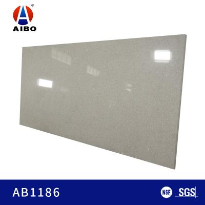 China Zilveren Grey Glass Surface 2.2g/cm2 18MM voor de Bovenkant van de Kwartsijdelheid Te koop