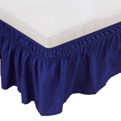 China Wholesale High Quality Anti-dustmite In Stock King Size Adjustable Elastic Ruffled Bed Skirt for sale