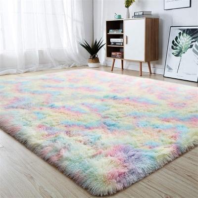 China Stain Resistant Soft Indoor Modern Area Rugs Fluffy Living Room Rugs For Home Kids Bedroom Decor Nursery Blanket for sale