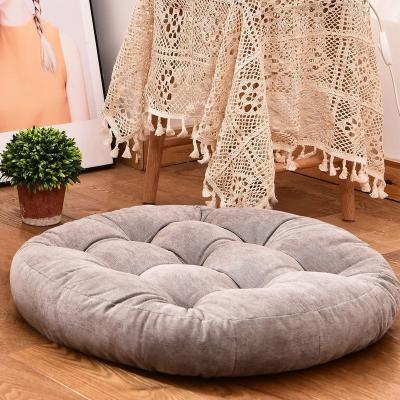 China Seat Cushion Breathable Decorative Solid Color Floor Pillow Quilted Round Meditation Cushion Square Cushion for sale