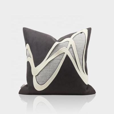 China Anti-static Quilting Abstract Geometric Design Modern Decorative Home Decor Cushion Pillow Cover for sale