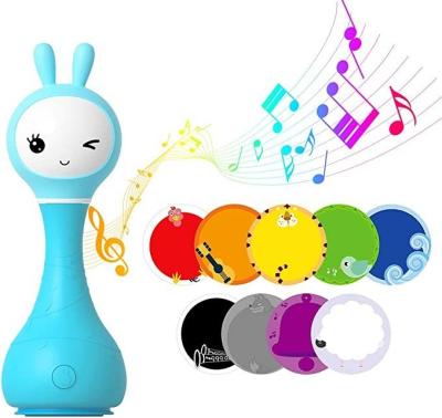 China Fashionable Alilo R1 Bunny Rabbit Music Bells Newborn Baby Rattle Sleep Aid Toys for Toddlers for sale