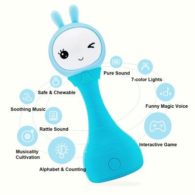 China Early Baby Interactive Rattles Toy Learning Activity Toys Smart Educational Toys Learning Music Alilo Know-It-All Rabbit Baby Rattles for sale