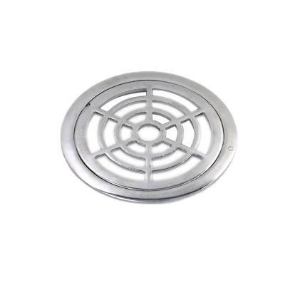 China Modern GUIDA 771018 Round Zinc Alloy Chrome Plated Round Type Ground Floor Drain for sale