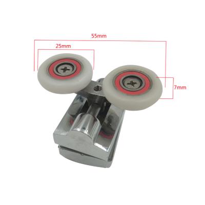 China Stainless Steel Bearings Bathroom Glass Door Accessories Shower Room Pulley Sliding Shower Cabinet Roller Bearing Accessory for sale