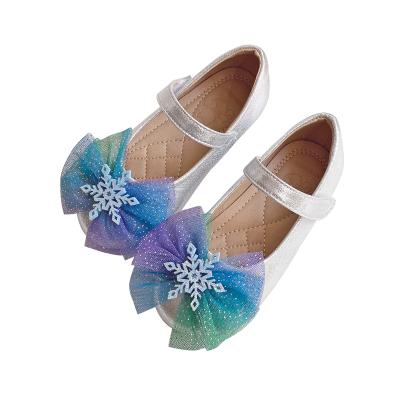 China Lovely Kind Breathable Floral Kids Shoes 2021 Custom Luxury Stylish Shoes For Kids Girls Rubber Sole Middle Princess Shoes for sale